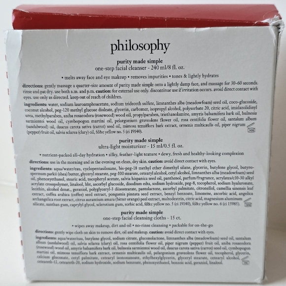 Philosophy Purity Made Simple Cleansing Set Cleanser & Cleansing Cloths NIB - Picture 2 of 5